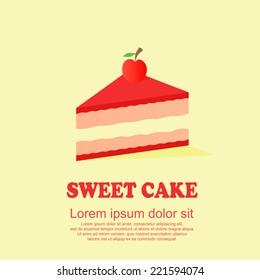 Classic food cartoon set,Cake