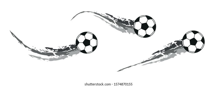 Classic footballs with tail vector comic style