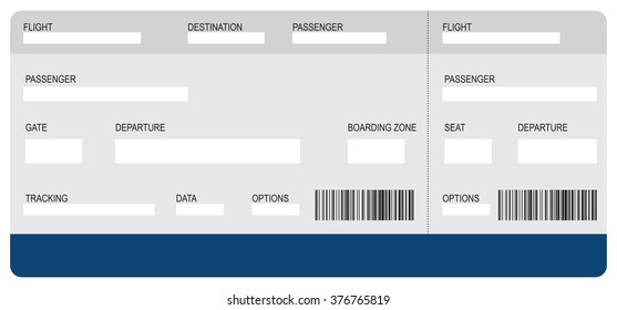 The classic form air ticket, with information fields to fill.