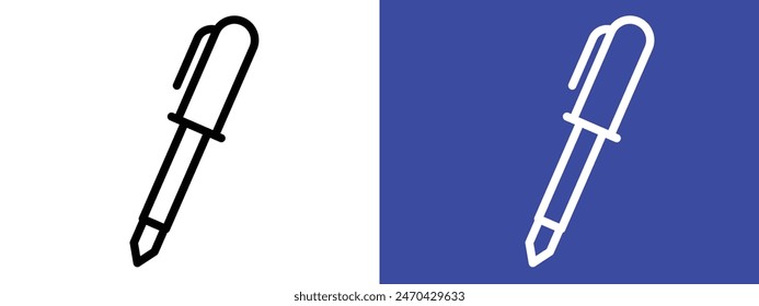 Classic Fountain Pen Icon for Writing Instruments, Stationery, and Signature Representation