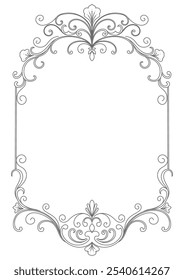 classic frame Beautiful decoration, book decoration, vintage vector calligraphic message board.