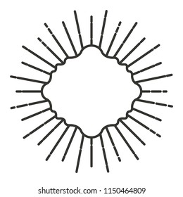classic frame with burst
