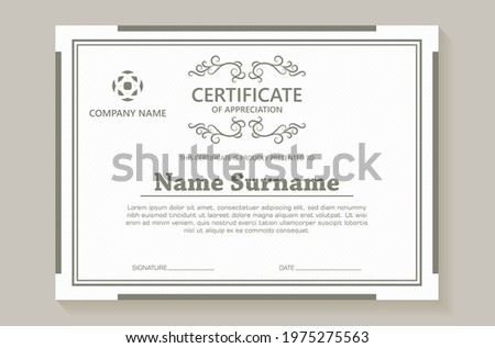 Classic frame certificate award template