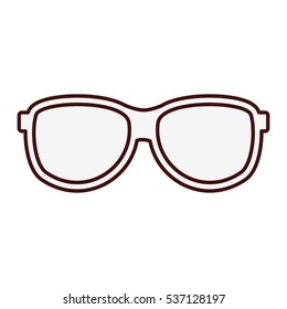 classic frame glasses icon image vector illustration design 