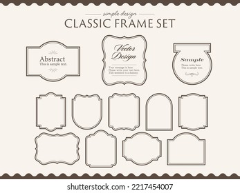 Classic frame set of geometric shapes