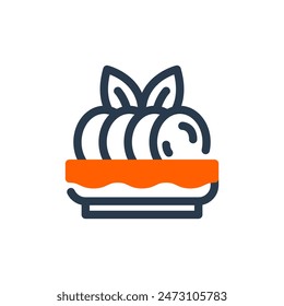 Classic French Dish Vector Icon Illustration