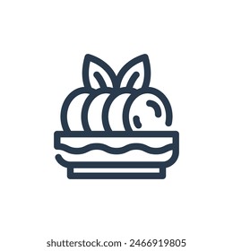 Classic French Ratatouille Dish Vector Icon Illustration