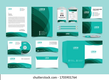 Classic full stationery template design.Documentation for business,eps 10