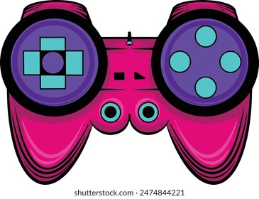 classic game!
The controller has a shape commonly found on classic game controllers.
There are two large round parts on the left and right which house the navigation buttons and action buttons.