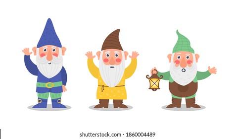 Two Gnomes Isolated On White Background Stock Photo 1734264407 ...