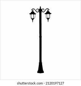 Classic Garden Lamp With Bar Image Format PNG