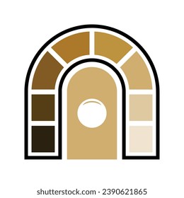 Classic gate door tunnel train logo