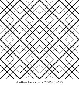 Classic geometric black and white ornament. Vector seamless pattern. Best for textile, home decor, wallpapers, wrapping paper, package and web design.