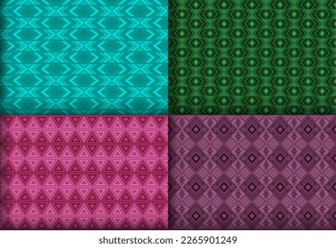 Paquete de patrón de patrón transparente para chevron geométrico clásico. Motismo indio de patrones étnicos. Colección de fondo interminable del vector geométrico de zigzag Chevron. Impresiones de fondo monocromo.
