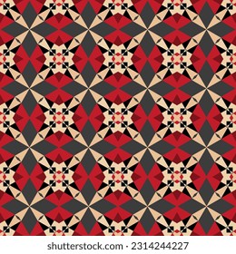 Classic Geometric Pattern Ornament, Decorative Seamless Geometric Pattern for Design Wallpaper, Fashion Print, Trendy Decor, Home Textile, Retro Decor Vector Illustration.	
