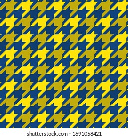 Classic geometric seamless pattern. Houndstooth ornament. Elegant fashion surface print. Mosaic motif. Checkered background. Traditional fabric, textile design. Geo vector abstract wallpaper