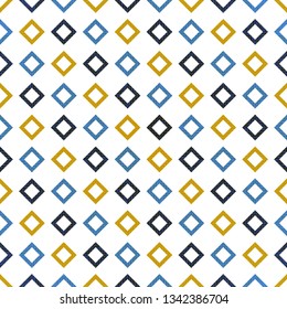 Classic geometric seamless pattern vector. Textile fabric print with rhombus shapes, geometric background pattern. Classic pattern seamless design.