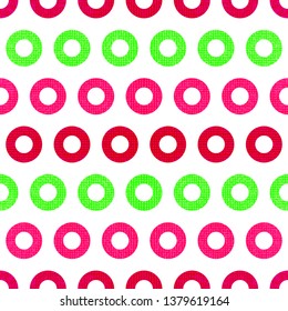 Classic geometric seamless pattern vector. Textile polka dot fabric print, geometric background pattern with circles. Classic pattern seamless design.