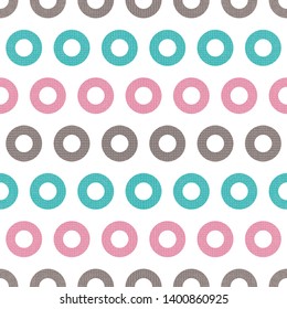 Classic geometric seamless pattern vector. Textile polka dot fabric print, geometric background pattern with circles. Classic pattern seamless design.