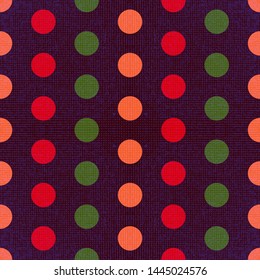 Classic geometric seamless pattern vector. Textile polka dot fabric print, geometric background pattern with circles. Classic pattern seamless design with circles.