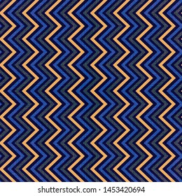 Classic geometric seamless zig zag pattern vector. Textile fabric print with zigzag stripes, geometric background pattern. Classic pattern seamless design.