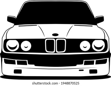 Classic German Car Vector Illustration Sketch