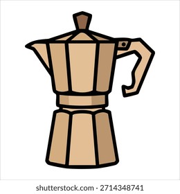 clássico geyser cafeteira vetor arte isolado no fundo branco