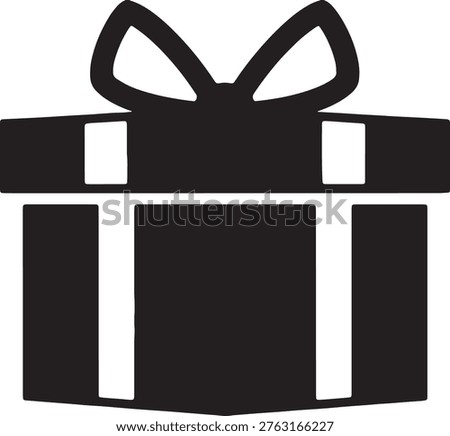 Classic gift box with a bow, symbolizing celebration, holidays, and special occasions. Ideal for e-commerce, promotions, and festive designs.