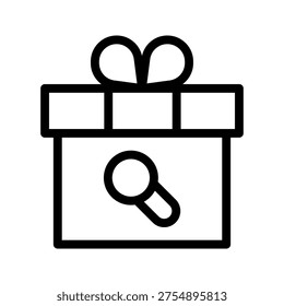 Classic Gift Box Icon for Presents, Celebrations, Holiday Surprises and Special Occasions