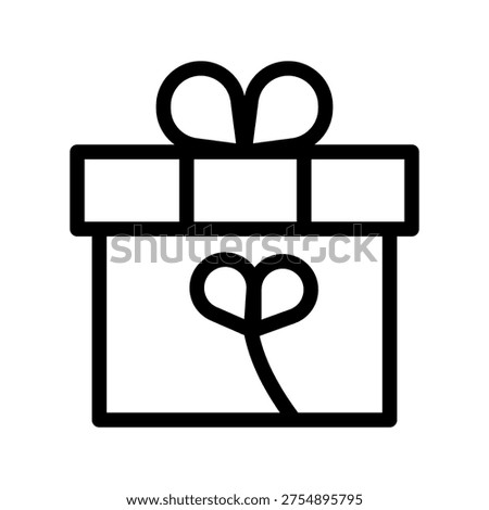 Classic Gift Box Icon for Presents, Celebrations, Holiday Surprises and Special Occasions