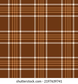 Classic gingham brown plaid checkered seamless pattern. For Thanksgiving textile, fabric and texture