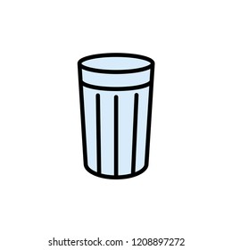 Classic glass in flat style. Vector illustration. Cooking concept
