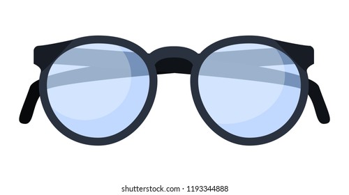 Classic glasses icon. Flat illustration of classic glasses vector icon for web design