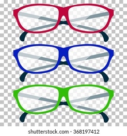 Classic glasses icon man, women frames. Eyeglasses isolated