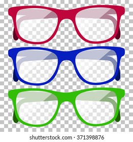 Classic glasses icon man, women frames. Hipster eyeglasses isolated