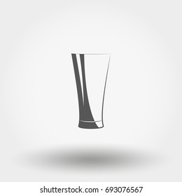 Classic glassful. Icon for web and mobile application. Vector illustration on a white background. Flat design style.