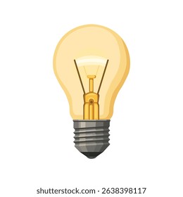 A classic glowing light bulb, representing ideas, innovation, and illumination.