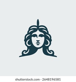 Logo clássico da deusa para venda.