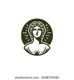Logo clássico da deusa para venda.