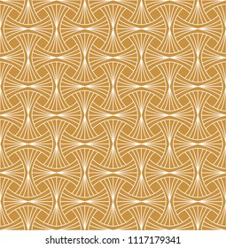 Classic Gold Art Deco Seamless Pattern. Geometric Stylish Texture. Abstract Retro Vector Texture.