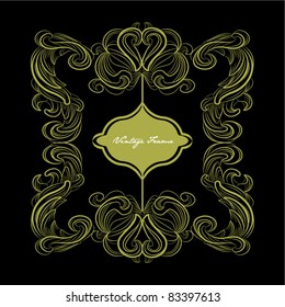 classic gold black frame card