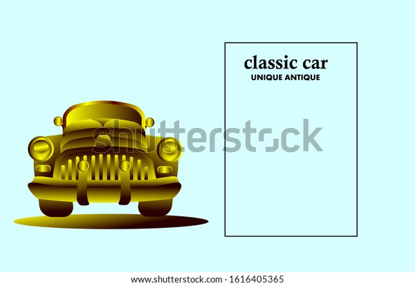  classic gold cars, gold illustration\
vector with green  background can make posters, banners, webs,\
companies, backgrounds and for\
others.\
\
\
