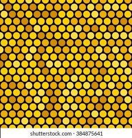 Classic Gold Dotted Seamless Glitter Pattern. Vector