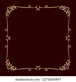 classic gold frame, vector design