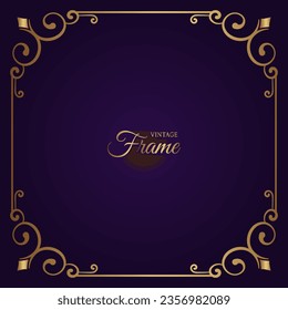 classic gold frame, vector design