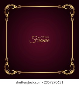classic gold frame, vector design