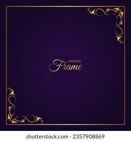 classic gold frame, vector design