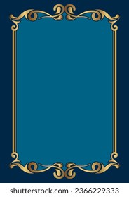 classic gold frame, vector design