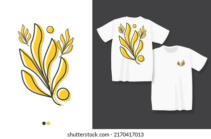 Classic gold leaf t-shirt design