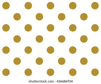 Classic Gold Polka Dots Wallpaper Pattern Stock Vector (Royalty Free